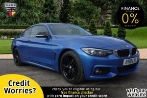 Used 2019 BLUE BMW 4 SERIES Coupe 2.0 420D M SPORT 2d AUTO 188 BHP (reg. 2019-03-31) for sale in Stockport