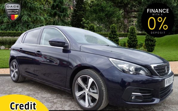 Used 2019 BLUE PEUGEOT 308 Hatchback 1.2 PURETECH S/S ALLURE 5d AUTO 129 BHP (reg. 2019-09-30) for sale in Stockport
