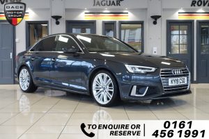 Used 2019 GREY AUDI A4 Saloon 2.0 TDI S LINE 4d AUTO 188 BHP (reg. 2019-07-26) for sale in Wilmslow