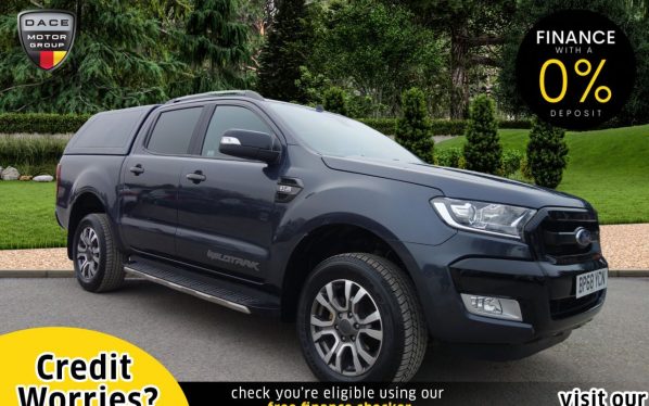 Used 2019 GREY FORD RANGER PICK UP 3.2 WILDTRAK 4X4 DCB TDCI 4d AUTO 197 BHP PLUS VAT (reg. 2019-02-26) for sale in Stockport