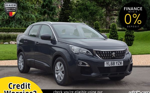 Used 2019 GREY PEUGEOT 3008 Hatchback 1.5 BLUEHDI S/S ACTIVE 5d 129 BHP (reg. 2019-02-13) for sale in Stockport