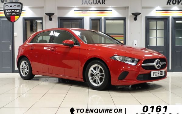 Used 2019 RED MERCEDES-BENZ A-CLASS Hatchback 1.3 A 180 SE 5d AUTO 135 BHP (reg. 2019-06-13) for sale in Wilmslow