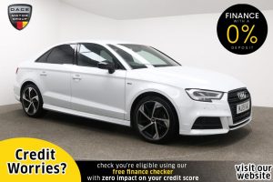 Used 2019 WHITE AUDI A3 Saloon 1.0 TFSI BLACK EDITION 4d 114 BHP (reg. 2019-04-04) for sale in Manchester