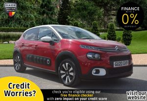 Used 2020 RED CITROEN C3 Hatchback 1.2 PURETECH FLAIR PLUS S/S 5d 82 BHP (reg. 2020-06-30) for sale in Stockport