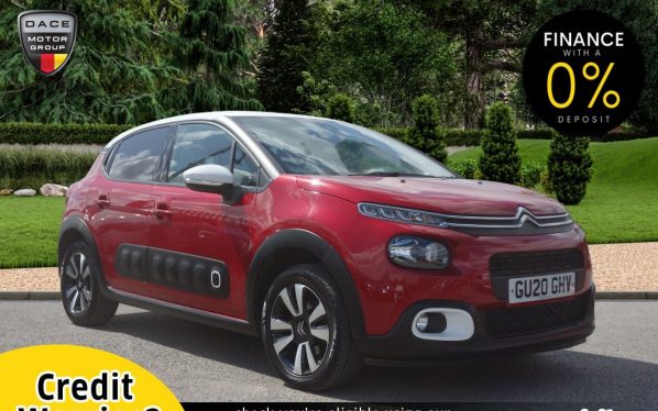 Used 2020 RED CITROEN C3 Hatchback 1.2 PURETECH FLAIR PLUS S/S 5d 82 BHP (reg. 2020-06-30) for sale in Stockport