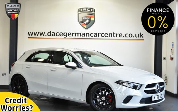 Used 2020 WHITE MERCEDES-BENZ A-CLASS Hatchback 1.3 A 180 SPORT EXECUTIVE 5DR 135 BHP (reg. 2020-10-23) for sale in Altrincham
