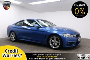 Used 2014 BLUE BMW 4 SERIES Coupe 2.0 420D M SPORT 2d AUTO 181 BHP (reg. 2014-12-16) for sale in Manchester