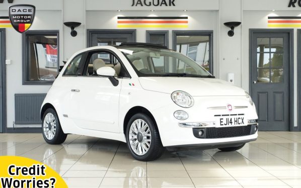 Used 2014 WHITE FIAT 500C Convertible 1.2 LOUNGE 3d 69 BHP (reg. 2014-06-30) for sale in Wilmslow