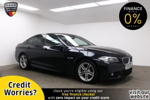 Used 2016 BLACK BMW 5 SERIES Saloon 2.0 520D M SPORT 4d AUTO 188 BHP (reg. 2016-07-15) for sale in Manchester