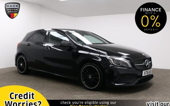 Used 2016 BLACK MERCEDES-BENZ A-CLASS Hatchback 2.1 A 200 D AMG LINE PREMIUM 5d AUTO 134 BHP (reg. 2016-07-01) for sale in Manchester