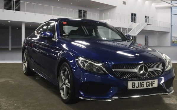 Used 2016 BLUE MERCEDES-BENZ C-CLASS Coupe 2.1 C 250 D AMG LINE 2d AUTO 201 BHP (reg. 2016-03-31) for sale in Stockport