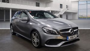 Used 2016 GREY MERCEDES-BENZ A-CLASS Hatchback 1.5 A 180 D AMG LINE PREMIUM PLUS 5d 107 BHP (reg. 2016-09-29) for sale in Stockport