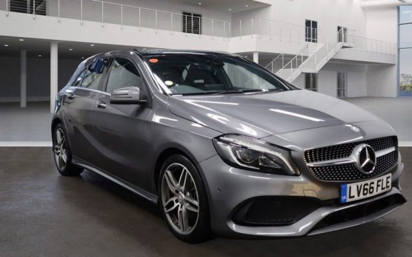 Used 2016 GREY MERCEDES-BENZ A-CLASS Hatchback 1.5 A 180 D AMG LINE PREMIUM PLUS 5d 107 BHP (reg. 2016-09-29) for sale in Stockport