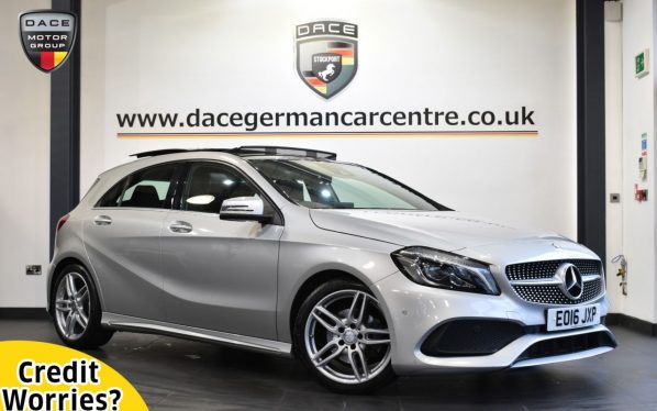 Used 2016 SILVER MERCEDES-BENZ A-CLASS Hatchback 1.6 A 180 AMG LINE PREMIUM PLUS 5DR AUTO 121 BHP (reg. 2016-03-21) for sale in Altrincham