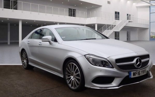 Used 2016 SILVER MERCEDES-BENZ CLS CLASS Coupe 2.1 CLS220 D AMG LINE 4d AUTO 174 BHP (reg. 2016-04-28) for sale in Stockport