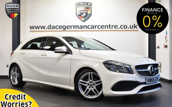 Used 2016 WHITE MERCEDES-BENZ A-CLASS Hatchback 2.1 A 200 D AMG LINE 5DR 134 BHP (reg. 2016-12-31) for sale in Altrincham