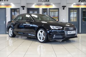 Used 2017 BLACK AUDI A4 Saloon 1.4 TFSI S LINE 4d 148 BHP (reg. 2017-09-07) for sale in Wilmslow