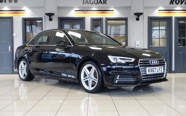 Used 2017 BLACK AUDI A4 Saloon 1.4 TFSI S LINE 4d 148 BHP (reg. 2017-09-07) for sale in Wilmslow