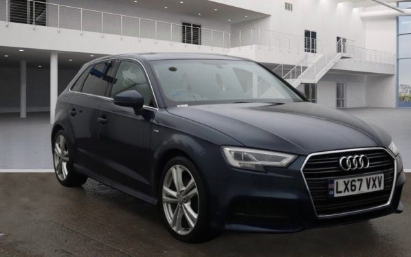 Used 2017 BLUE AUDI A3 Hatchback 1.6 TDI S LINE 5DR AUTO 114 BHP (reg. 2017-09-06) for sale in Altrincham