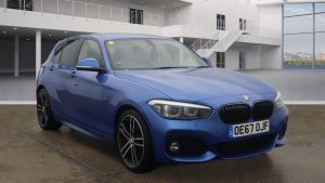 Used 2017 BLUE BMW 1 SERIES Hatchback 2.0 118D M SPORT SHADOW EDITION 5DR 147 BHP (reg. 2017-12-31) for sale in Altrincham