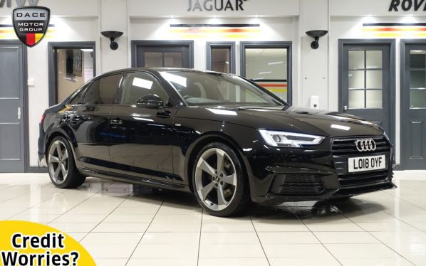 Used 2018 BLACK AUDI A4 Saloon 2.0 TDI BLACK EDITION 4d 148 BHP (reg. 2018-07-02) for sale in Wilmslow