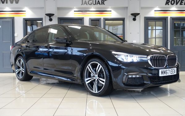 Used 2018 BLACK BMW 7 SERIES Saloon 3.0 730D XDRIVE M SPORT 4d AUTO 261 BHP (reg. 2018-01-19) for sale in Wilmslow