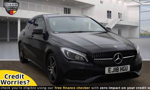 Used 2018 BLACK MERCEDES-BENZ CLA Estate 1.6 CLA 180 AMG LINE 5d AUTO 121 BHP (reg. 2018-05-31) for sale in Wilmslow