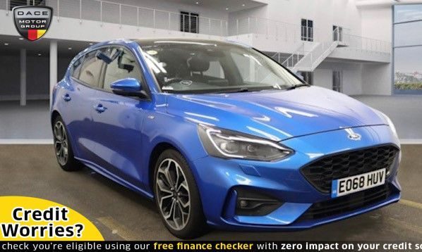 Used 2018 BLUE FORD FOCUS Hatchback 1.5 ST-LINE X TDCI 5d AUTO 119 BHP (reg. 2018-09-10) for sale in Wilmslow