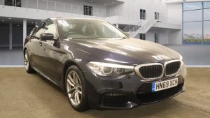 Used 2019 BLACK BMW 5 SERIES Saloon 2.0 520D M SPORT 4DR AUTO 188 BHP (reg. 2019-11-30) for sale in Altrincham