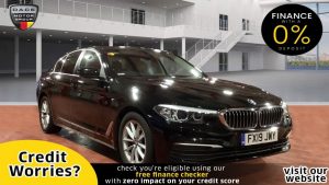 Used 2019 BLACK BMW 5 SERIES Saloon 2.0 520D SE 4d AUTO 188 BHP (reg. 2019-03-13) for sale in Manchester