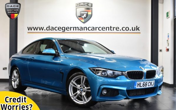 Used 2019 BLUE BMW 4 SERIES Coupe 2.0 420D M SPORT 2DR 188 BHP (reg. 2019-02-28) for sale in Altrincham