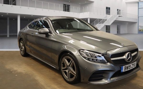 Used 2019 GREY MERCEDES-BENZ C CLASS Coupe C 300 AMG LINE AUTO (reg. 2019-05-31) for sale in Manchester