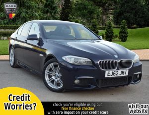 Used 2012 BLUE BMW 5 SERIES Saloon 2.0 520D M SPORT 4d AUTO 181 BHP (reg. 2012-11-06) for sale in Stockport