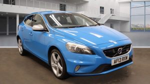 Used 2013 BLUE VOLVO V40 Hatchback 2.0 D3 R-DESIGN NAV 5d 148 BHP (reg. 2013-03-27) for sale in Stockport