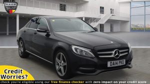 Used 2014 BLACK MERCEDES-BENZ C-CLASS Saloon 2.0 C200 SPORT 4d AUTO 184 BHP (reg. 2014-05-27) for sale in Wilmslow