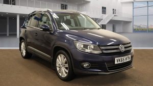 Used 2015 BLUE VOLKSWAGEN TIGUAN Estate 2.0 MATCH EDITION TDI BMT 5d 148 BHP (reg. 2015-10-19) for sale in Stockport