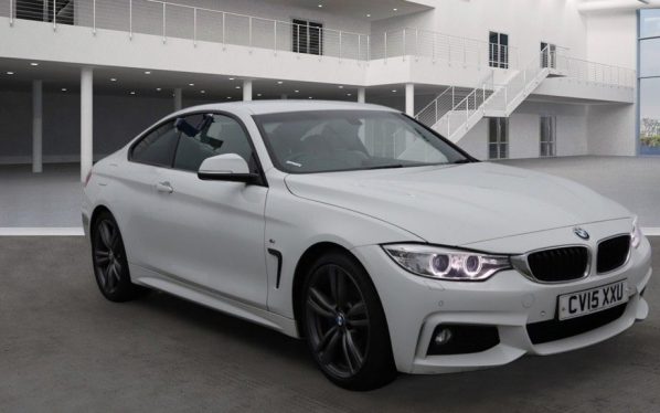 Used 2015 WHITE BMW 4 SERIES Coupe 2.0 420D M SPORT 2DR AUTO 188 BHP (reg. 2015-04-28) for sale in Altrincham