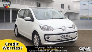 Used 2015 WHITE VOLKSWAGEN UP Hatchback 1.0 HIGH UP 5d AUTO 74 BHP (reg. 2015-05-29) for sale in Manchester