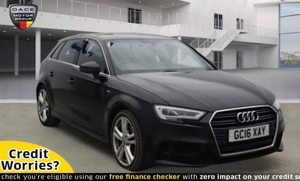 Used 2016 BLACK AUDI A3 Hatchback 2.0 TDI S LINE 5d AUTO 148 BHP (reg. 2016-07-29) for sale in Wilmslow