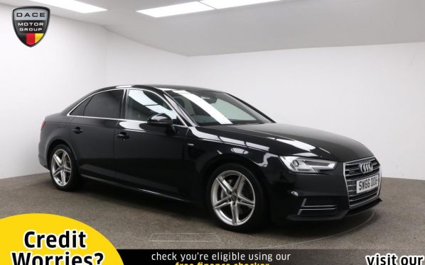 Used 2016 BLACK AUDI A4 Saloon 2.0 TDI QUATTRO S LINE 4d AUTO 188 BHP (reg. 2016-11-16) for sale in Manchester