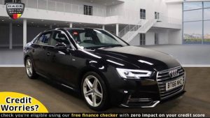 Used 2016 BLACK AUDI A4 Saloon 2.0 TFSI S LINE 4d 188 BHP (reg. 2016-10-21) for sale in Wilmslow