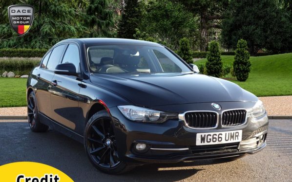 Used 2016 BLACK BMW 3 SERIES Saloon 2.0 316D SPORT 4d 114 BHP (reg. 2016-11-28) for sale in Stockport
