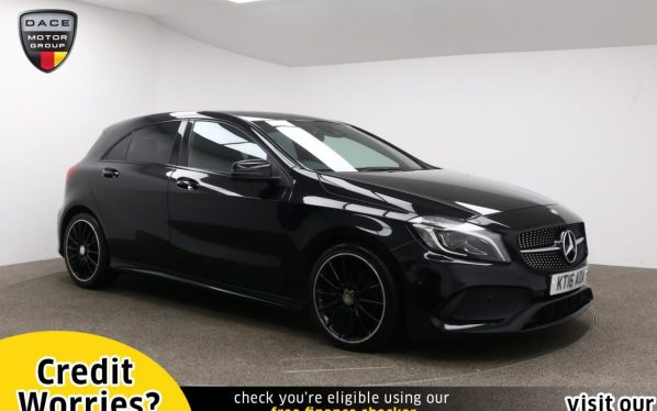Used 2016 BLACK MERCEDES-BENZ A-CLASS Hatchback 2.1 A 200 D AMG LINE PREMIUM 5d AUTO 134 BHP (reg. 2016-07-01) for sale in Manchester