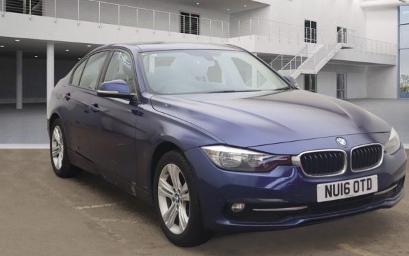 Used 2016 BLUE BMW 3 SERIES Saloon 2.0 318D SPORT 4d 148 BHP (reg. 2016-03-31) for sale in Stockport