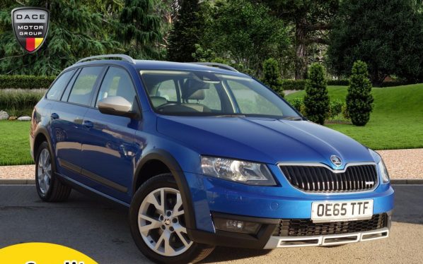 Used 2016 BLUE SKODA OCTAVIA Estate 2.0 SCOUT TDI DSG 5d AUTO 181 BHP (reg. 2016-01-27) for sale in Stockport