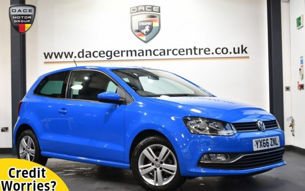 Used 2016 BLUE VOLKSWAGEN POLO Hatchback 1.2 MATCH TSI DSG 3DR AUTO 89 BHP (reg. 2016-09-15) for sale in Altrincham