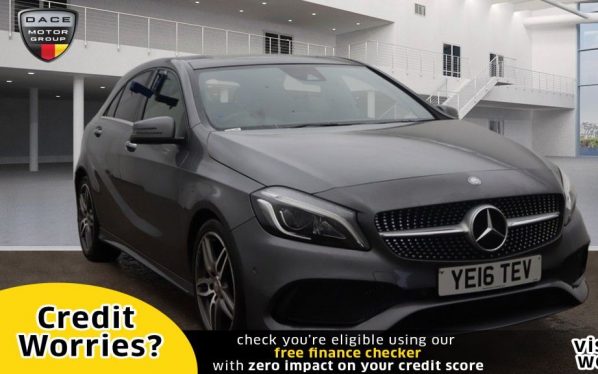 Used 2016 GREY MERCEDES-BENZ A-CLASS Hatchback 1.5 A 180 D AMG LINE PREMIUM PLUS 5d AUTO 107 BHP (reg. 2016-04-20) for sale in Manchester