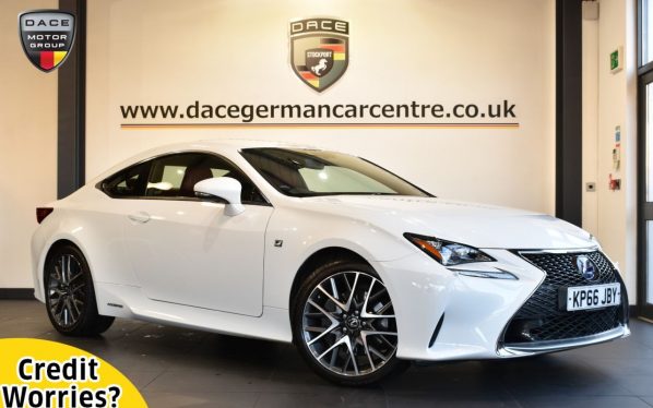 Used 2016 WHITE LEXUS RC Coupe 2.5 300H F SPORT 2DR 178 BHP (reg. 2016-11-30) for sale in Altrincham