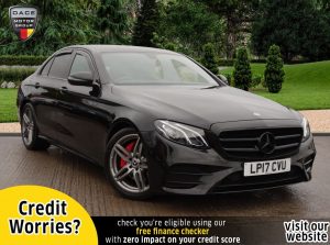 Used 2017 BLACK MERCEDES-BENZ E-CLASS Saloon 2.0 E 220 D AMG LINE 4d AUTO 192 BHP (reg. 2017-06-12) for sale in Stockport