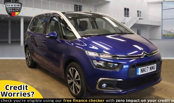 Used 2017 BLUE CITROEN C4 GRAND PICASSO MPV 1.6 BLUEHDI FEEL S/S EAT6 5d AUTO 118 BHP (reg. 2017-06-15) for sale in Wilmslow
